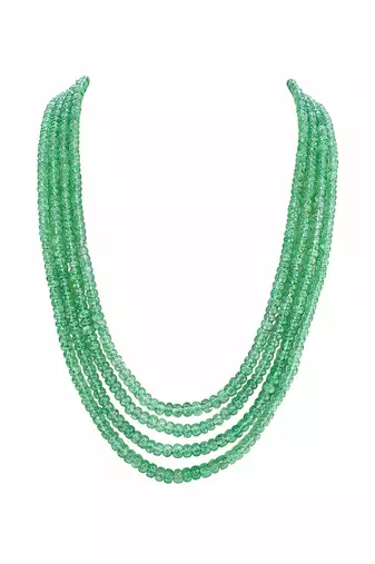 4 rows precious emeralds mala 