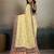 Printed floral ethnic motifs linen digital saree with blouse piece