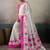 Printed floral ethnic motifs linen digital saree with blouse piece