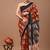 Printed floral ethnic motifs linen digital saree with blouse piece