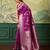 Woven design floral zari silk blend handloom banarasi saree with blouse piece