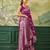 Woven design floral zari silk blend handloom banarasi saree with blouse piece