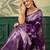 Woven design floral zari silk blend handloom banarasi saree with blouse piece