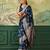 Woven design floral zari silk blend handloom banarasi saree with blouse piece