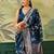 Woven design floral zari silk blend handloom banarasi saree with blouse piece