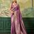 Woven design zari silk blend handloom banarasi saree with blouse piece