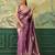 Woven design zari silk blend handloom banarasi saree with blouse piece
