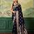 Woven design zari satin handloom mysore silk saree with blouse piece