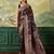 Woven design zari satin handloom mysore silk saree with blouse piece