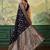 Woven design zari satin handloom mysore silk saree with blouse piece