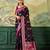 Woven design zari satin handloom mysore silk saree with blouse piece