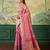 Floral zari pashmina handloom kanjeevaram saree with blouse piece