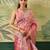 Floral zari pashmina handloom kanjeevaram saree with blouse piece
