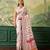 Floral zari pashmina handloom kanjeevaram saree with blouse piece