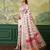 Floral zari pashmina handloom kanjeevaram saree with blouse piece