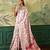 Floral zari pashmina handloom kanjeevaram saree with blouse piece