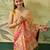 Floral zari pashmina handloom kanjeevaram saree with blouse piece