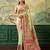 Floral zari pashmina handloom kanjeevaram saree with blouse piece