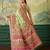 Floral zari pashmina handloom kanjeevaram saree with blouse piece