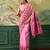Floral zari pashmina handloom kanjeevaram saree with blouse piece