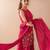 Women floral embroidered regular sequinned silk crepe kurta with sharara & with dupatta