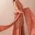 Women floral embroidered regular sequinned silk crepe kurta with sharara & with dupatta
