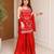 Women floral embroidered regular thread work kurta with sharara & with dupatta