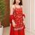 Women floral embroidered regular thread work kurta with sharara & with dupatta