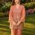 Women ethnic motifs embroidered regular thread work kurta with palazzo
