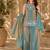 Women ethnic motifs embroidered regular thread work kurta with palazzo & with dupatta
