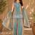 Women ethnic motifs embroidered regular thread work kurta with palazzo & with dupatta