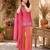Women ethnic motifs embroidered regular thread work kurta with palazzo & with dupatta