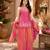 Women ethnic motifs embroidered regular thread work kurta with palazzo & with dupatta