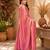 Women ethnic motifs embroidered regular thread work kurta with palazzo & with dupatta