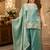 Women ethnic motifs embroidered regular thread work kurta with palazzo & with dupatta