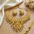 Gold plated south indian temple jewelry set-traditional festive necklace with earrings-bollywood style ethnic set