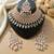 Kundan bridal choker jewelry set with  beads | indian wedding necklace, drop earrings & maang tikka
