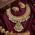 Gold plated south indian temple traditional indian jewelry set bollywood style bridal wedding choker set festive wear