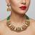 Kundan indian jewelry set with jhumka earrings | antique gold plated green choker bridal necklace for wedding
