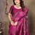 faux Kanjivaram banarasi jacquard silk blend saree with unstiched blouse piece