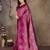 faux Kanjivaram banarasi jacquard silk blend saree with unstiched blouse piece