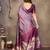 faux Kanjivaram banarasi jacquard silk blend saree with unstiched blouse piece