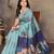 faux Kanjivaram banarasi jacquard silk blend saree with unstiched blouse piece