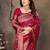 faux Kanjivaram banarasi jacquard silk blend saree with unstiched blouse piece