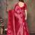 faux Kanjivaram banarasi jacquard silk blend saree with unstiched blouse piece