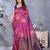 faux Kanjivaram banarasi jacquard silk blend saree with unstiched blouse piece