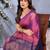 faux Kanjivaram banarasi jacquard silk blend saree with unstiched blouse piece