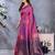 faux Kanjivaram banarasi jacquard silk blend saree with unstiched blouse piece