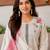 Crtx white jaquard pure cotton kurti with dupatta and pant