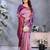 faux Kanjivaram banarasi jacquard silk blend saree with unstiched blouse piece
